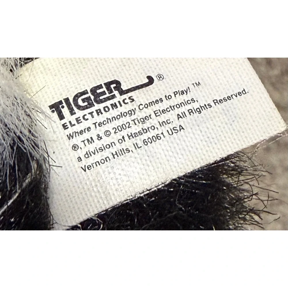 Tiger Electronics Black White Cat Plush Interactive Toy 2002 Hasbro Works